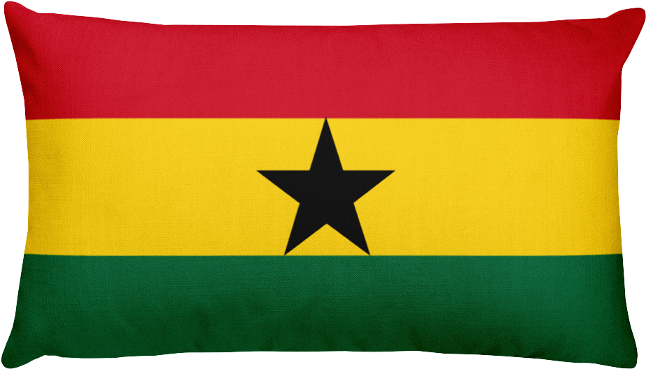 Ghana Flag Pillow Design PNG image