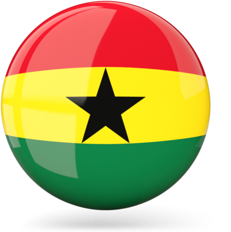 Ghana Flag Sphere Graphic PNG image