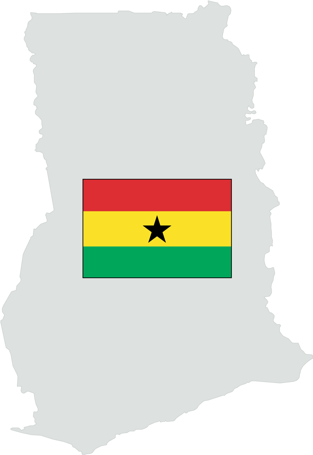 Ghana Mapand Flag PNG image