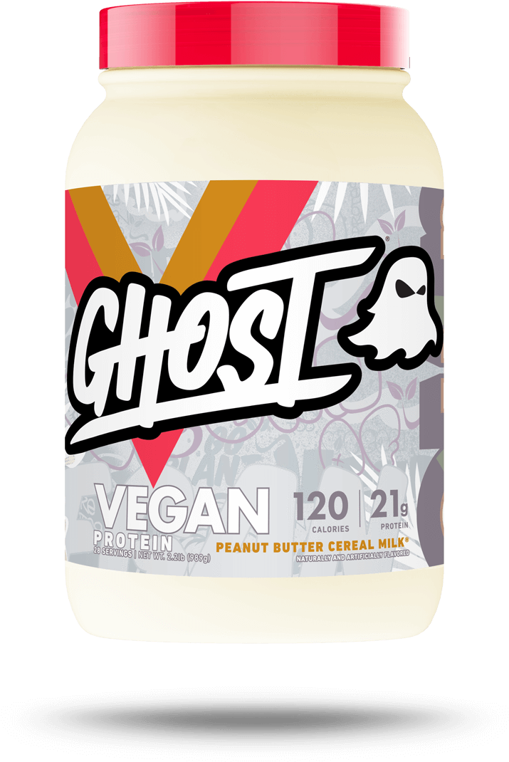 Ghost Vegan Protein Peanut Butter Cereal Milk PNG image