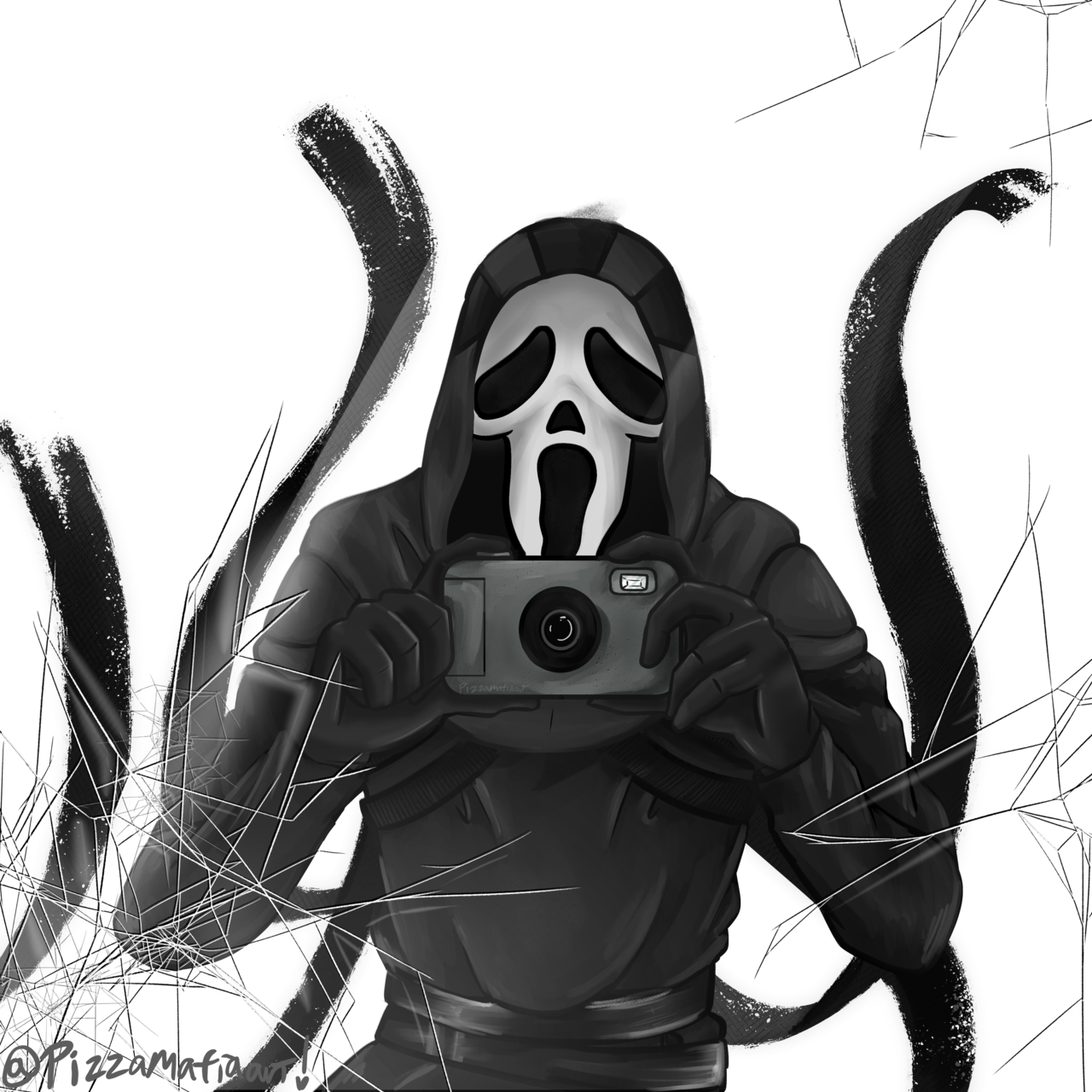 Ghostface Camera Selfie D B D Artwork PNG image