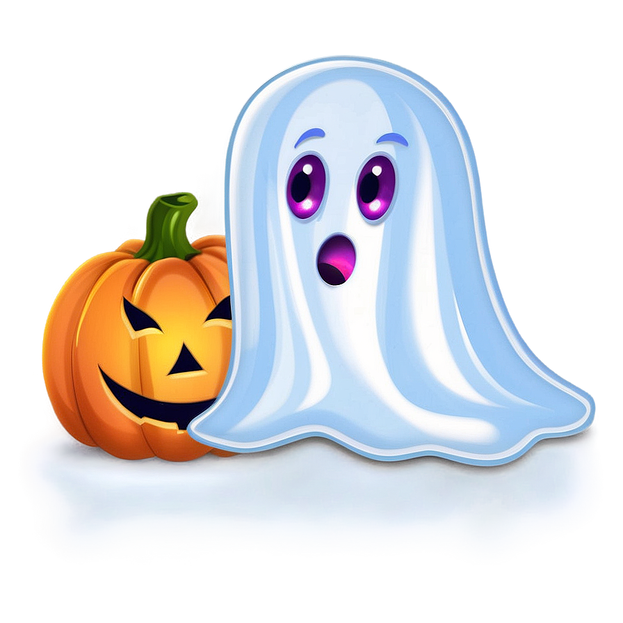 Ghostly Friends Halloween Cartoon Png Owb94 PNG image