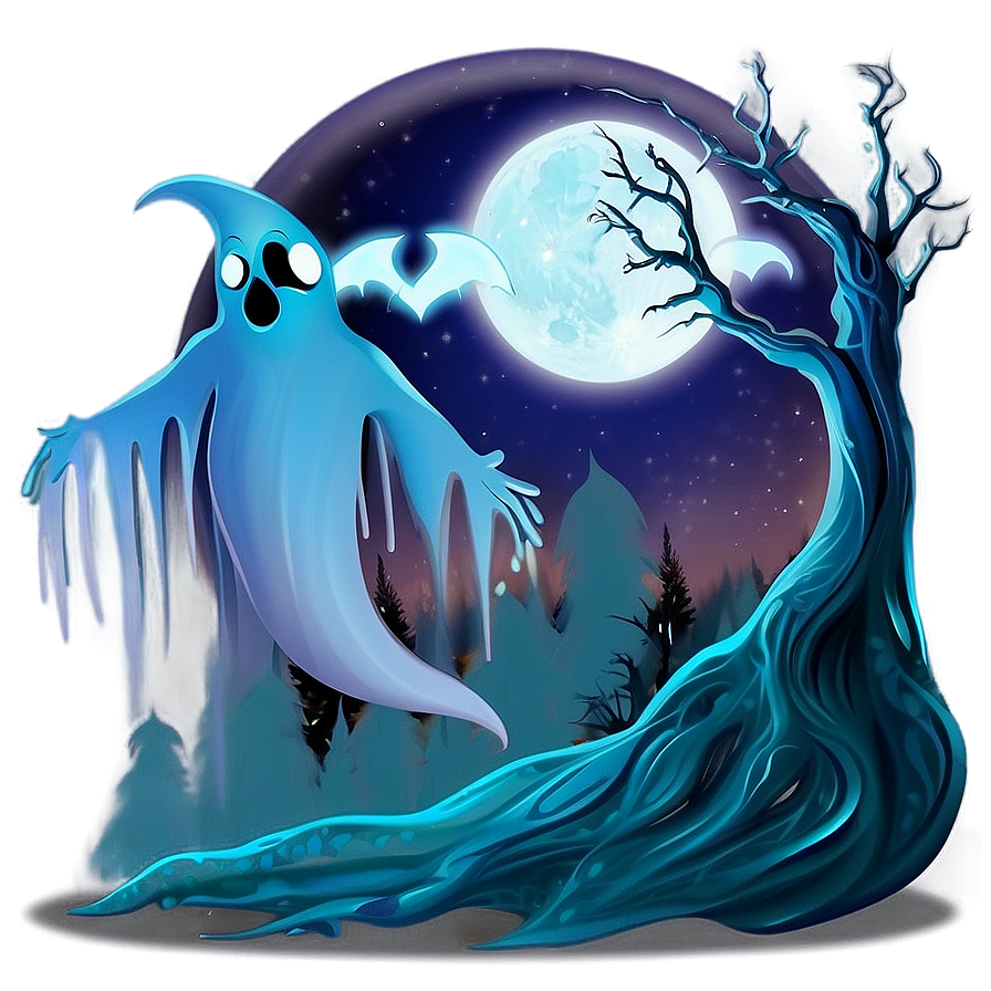 Ghostly Night Background Png Wcf PNG image