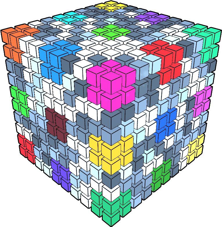 Giant Rubiks Cube Pattern PNG image