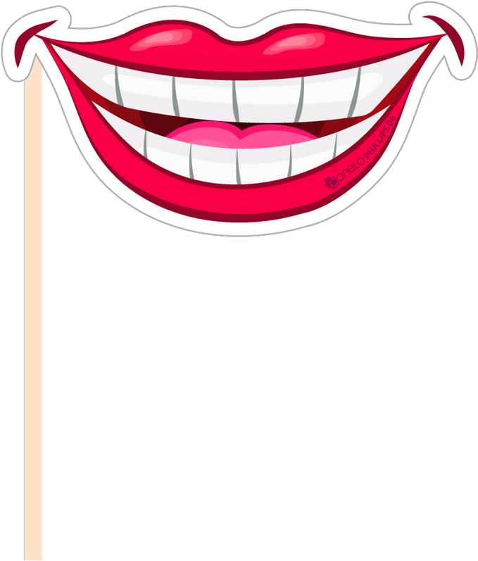 Giant Smile Photobooth Prop PNG image