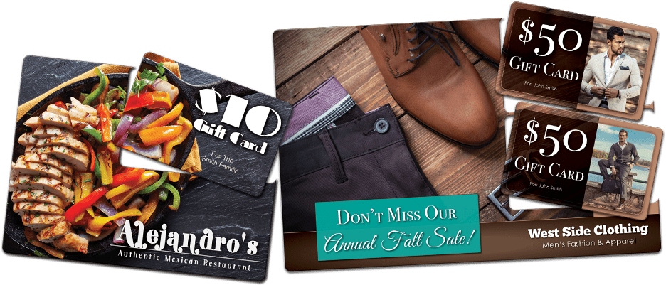 Gift Cardsand Sale Promotion Banners