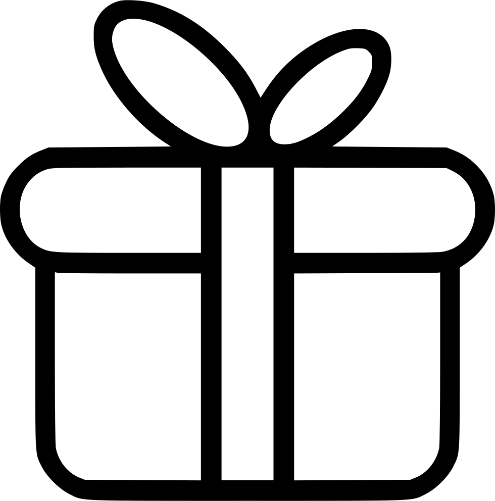 Gift Icon Simple Outline PNG image