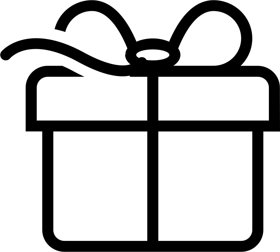 Gift Icon Simple Outline PNG image