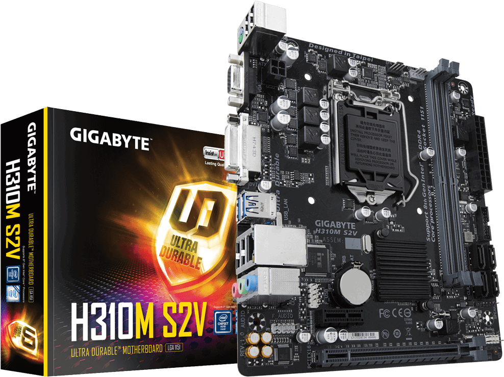 Gigabyte H310 M S2 V Motherboard PNG image