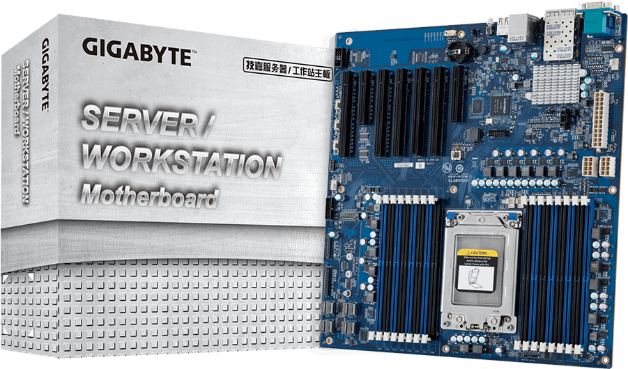 Gigabyte Server Workstation Motherboard PNG image