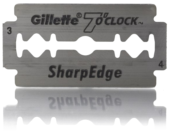 Gillette7 O Clock Sharp Edge Blades PNG image