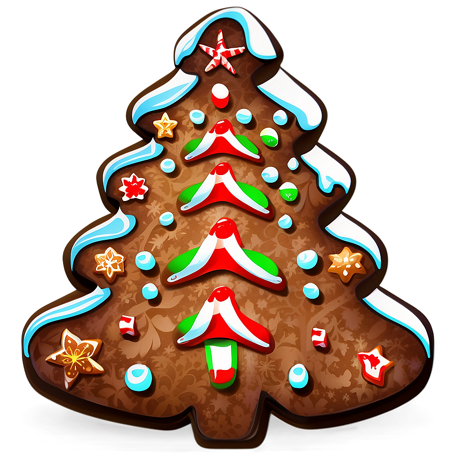 Gingerbread Christmas Tree Png 05212024 PNG image