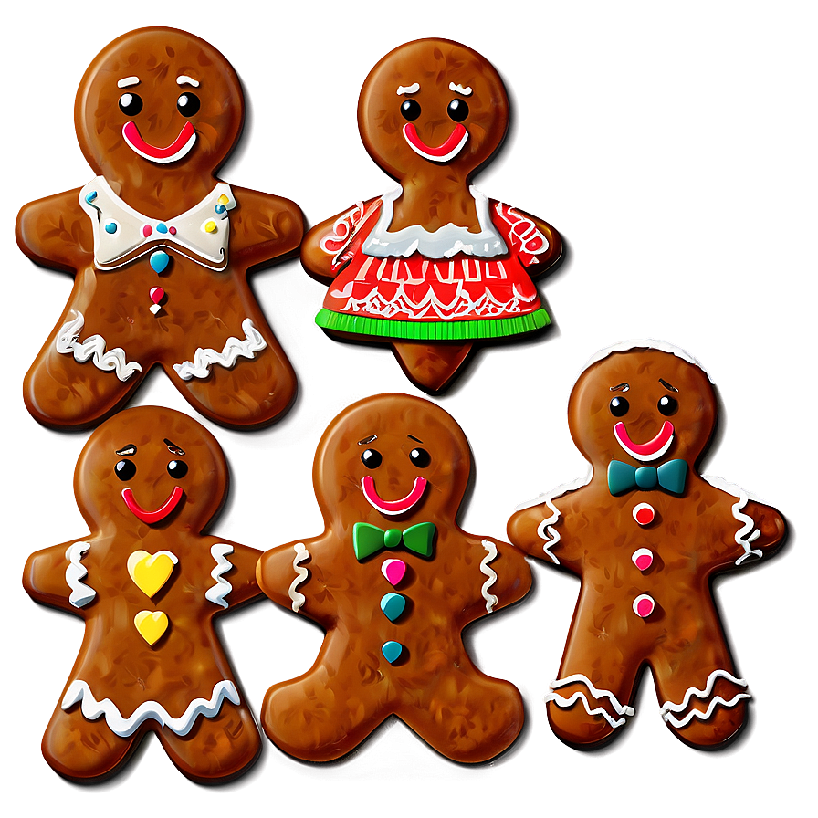Gingerbread Family Png 05212024 PNG image