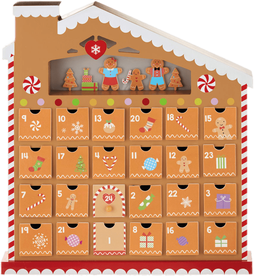 Gingerbread_ House_ Advent_ Calendar_ Clipart PNG image