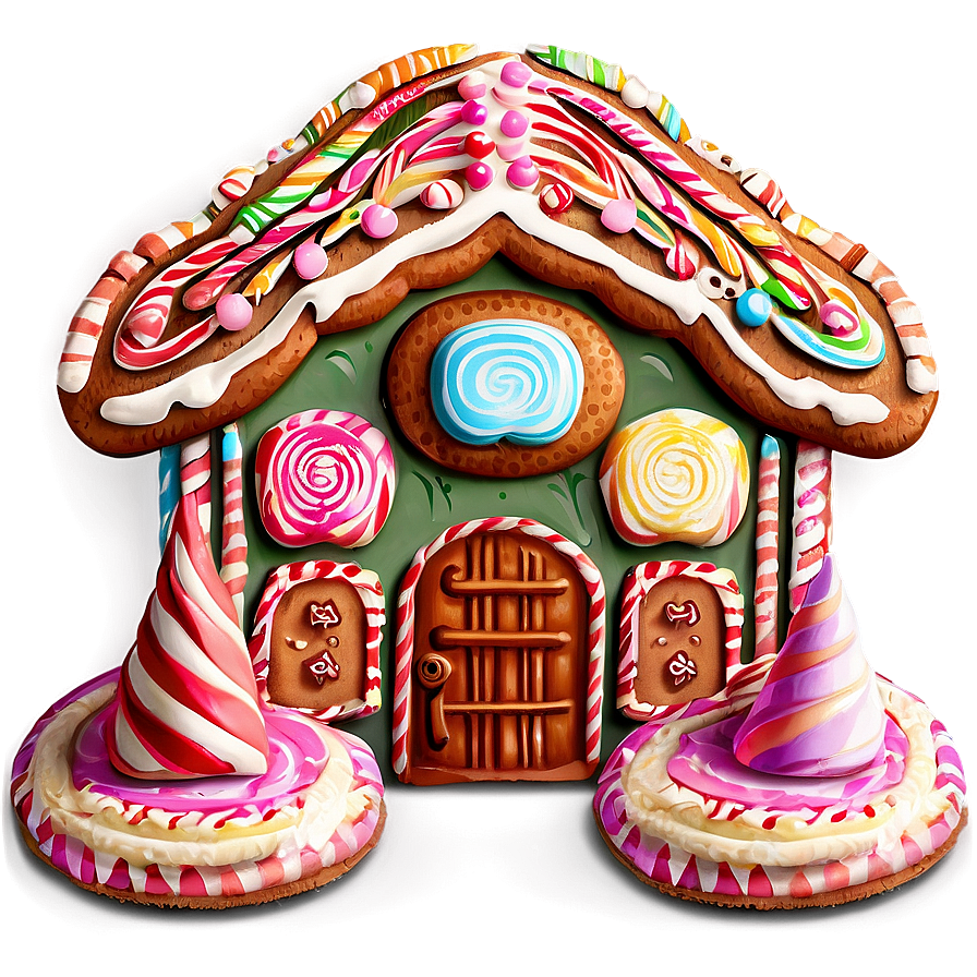 Gingerbread House In Candy Land Png 06202024 PNG image