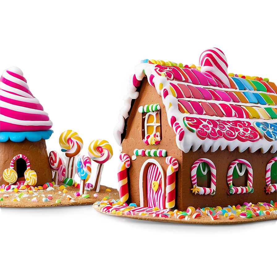 Gingerbread House In Candy Land Png Mdi56 PNG image