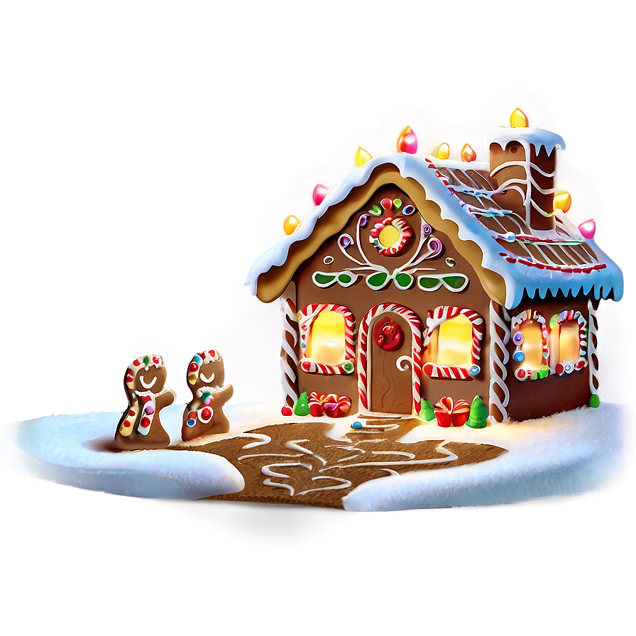 Gingerbread House Lights Png 05212024 PNG image