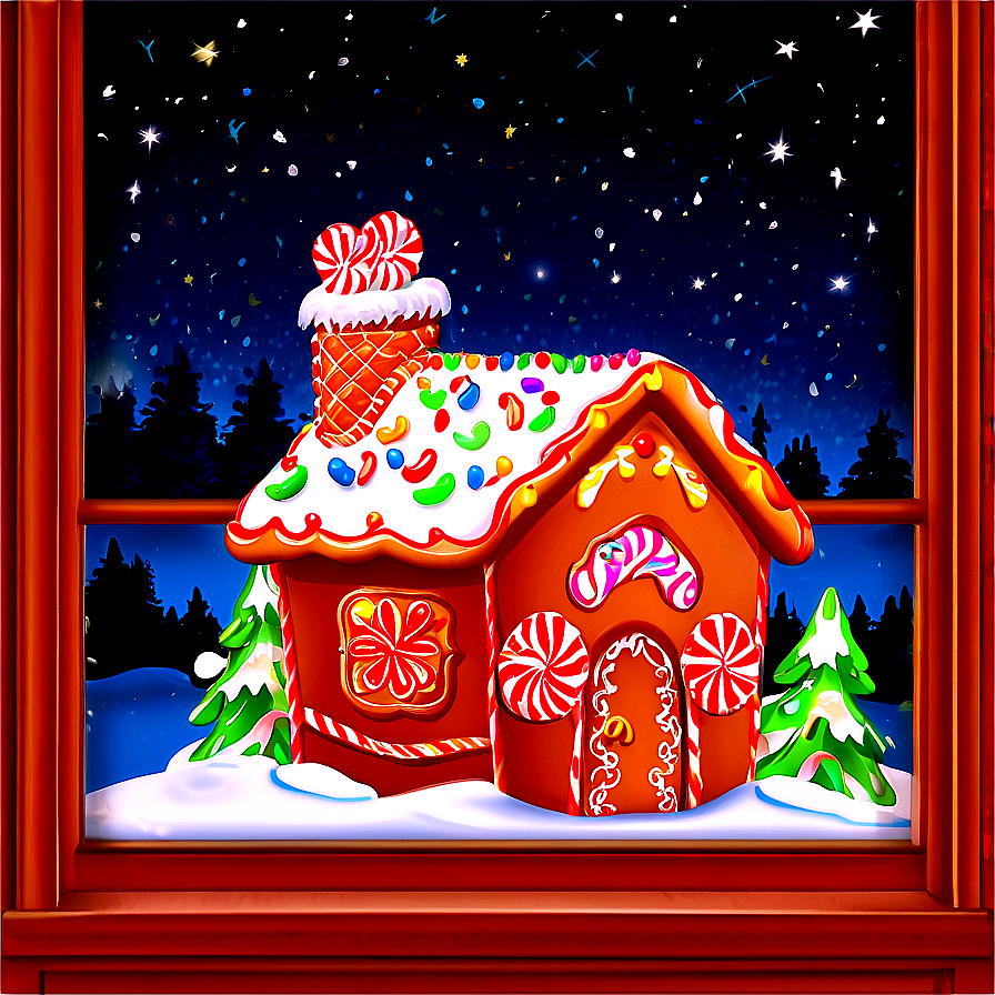 Gingerbread House Window Png Eog75 PNG image
