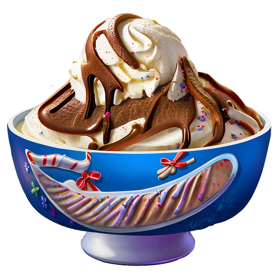 Gingerbread Ice Cream Sundae Png Kab PNG image