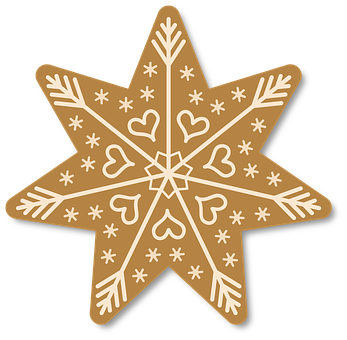 Gingerbread Snowflake Decoration PNG image