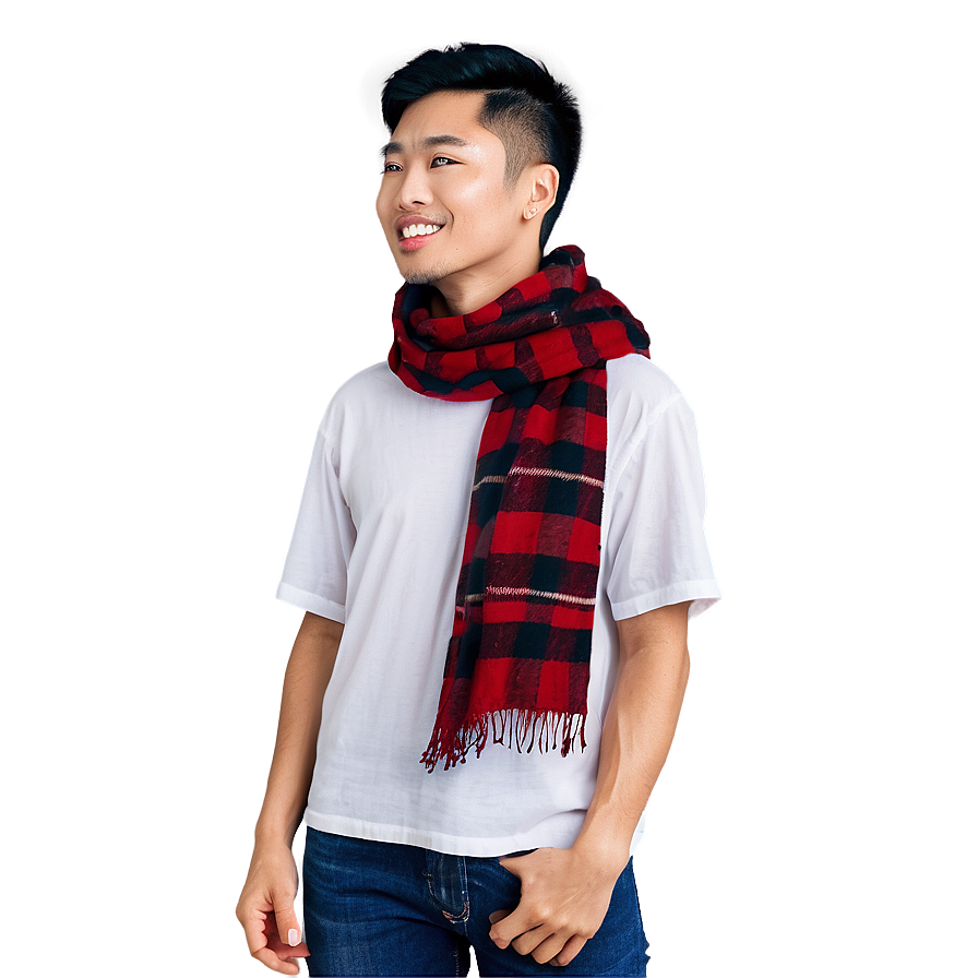 Gingham Red Scarf Png 96 PNG image