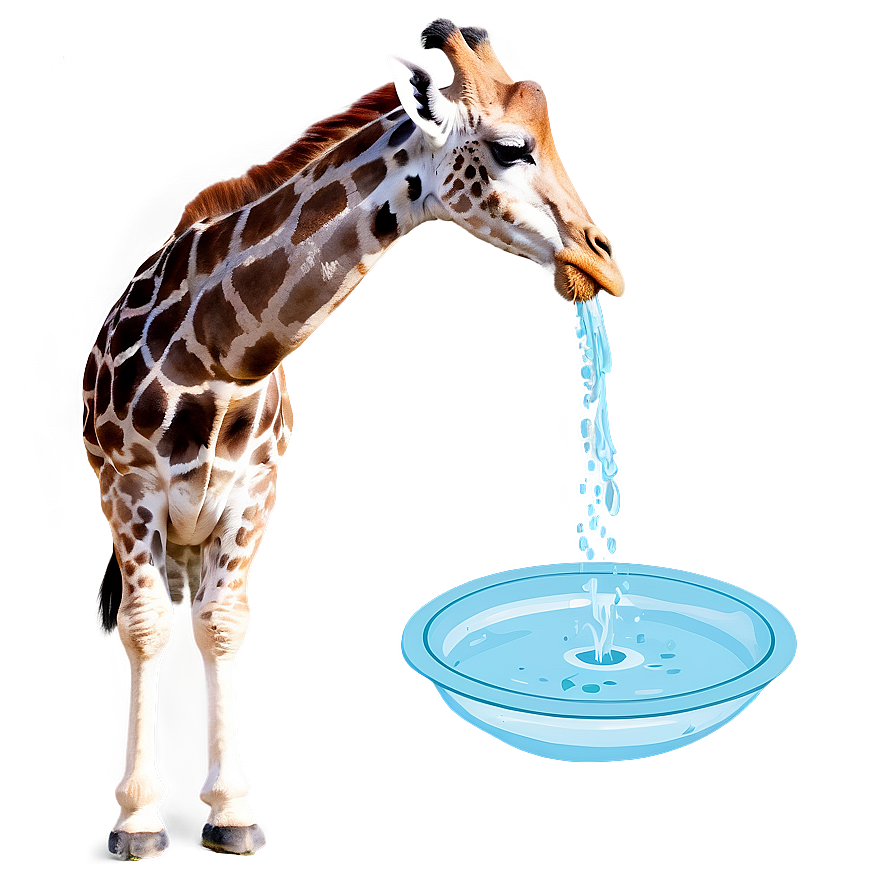 Giraffe Drinking Water Png Pan51 PNG image