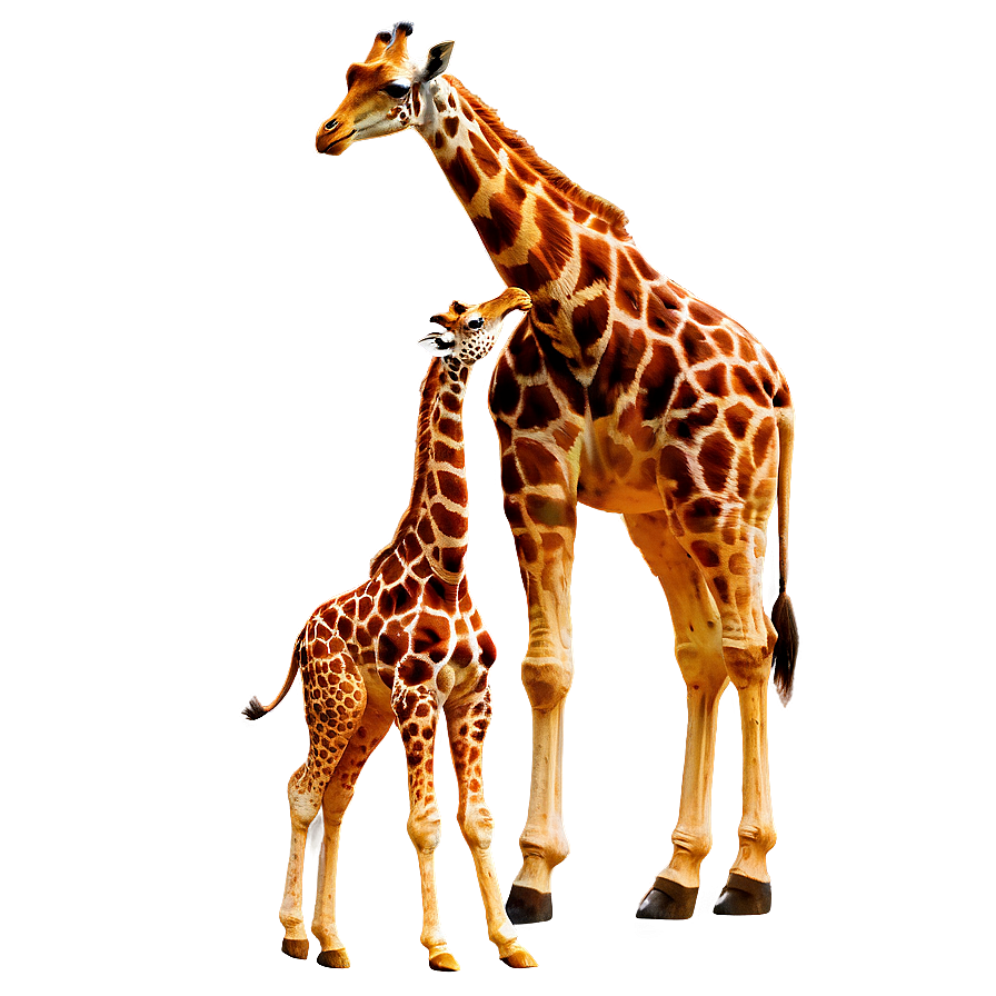 Giraffe Duo In Nature Png 41 PNG image