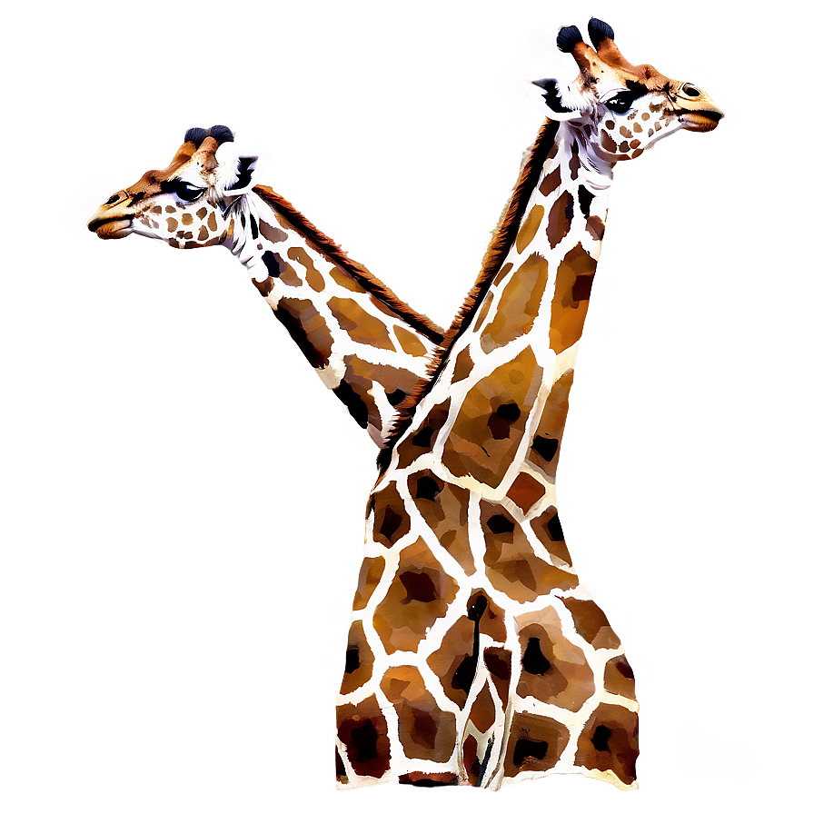 Giraffe Duo In Nature Png 78 PNG image