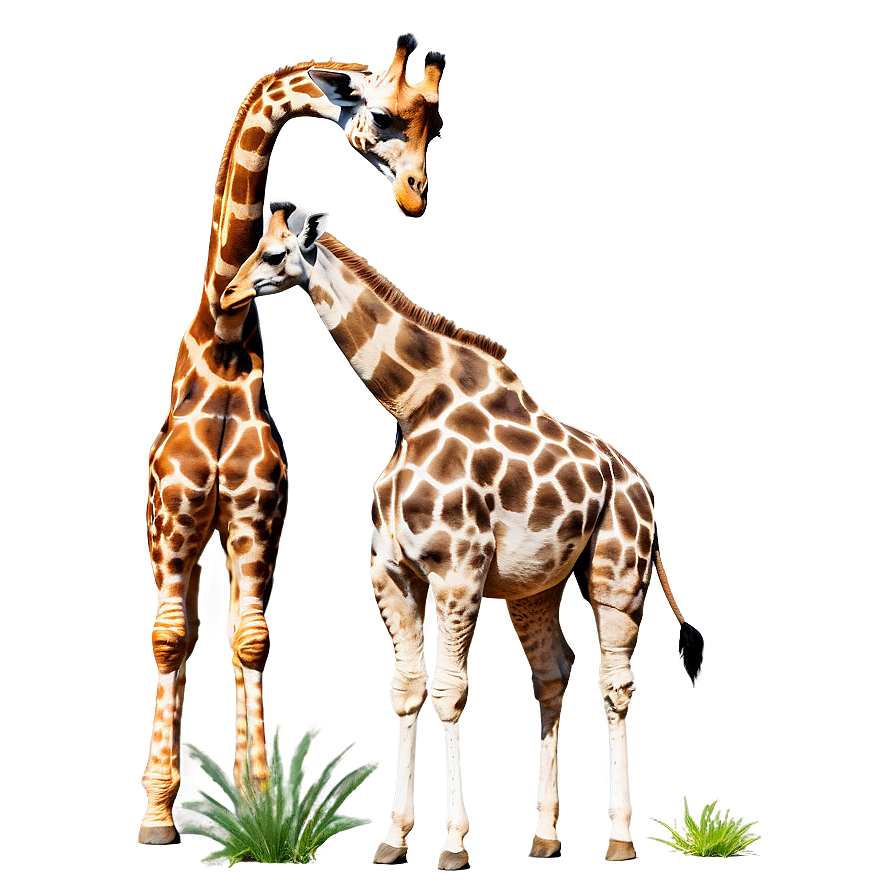 Giraffe Duo In Nature Png Weq91 PNG image