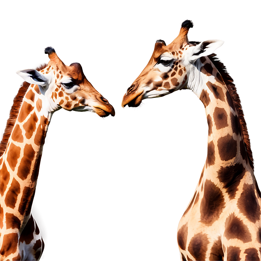 Giraffe Friendship Moment Png 05062024 PNG image