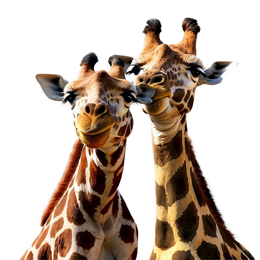 Giraffe Friendship Moment Png 92 PNG image