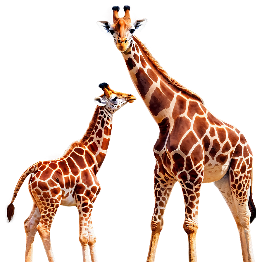 Giraffe Mother And Baby Png 05062024 PNG image