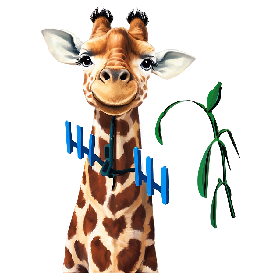 Giraffe Peeking Over Fence Png 43 PNG image