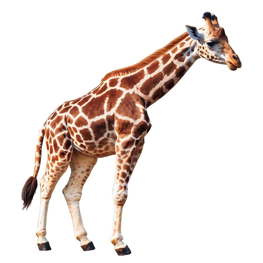 Giraffe Walking In Mist Png Ruf PNG image