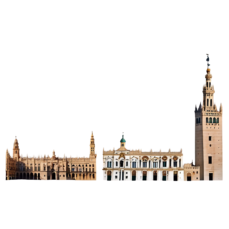 Giralda Tower Sevilla Skyline Png Hqt17 PNG image