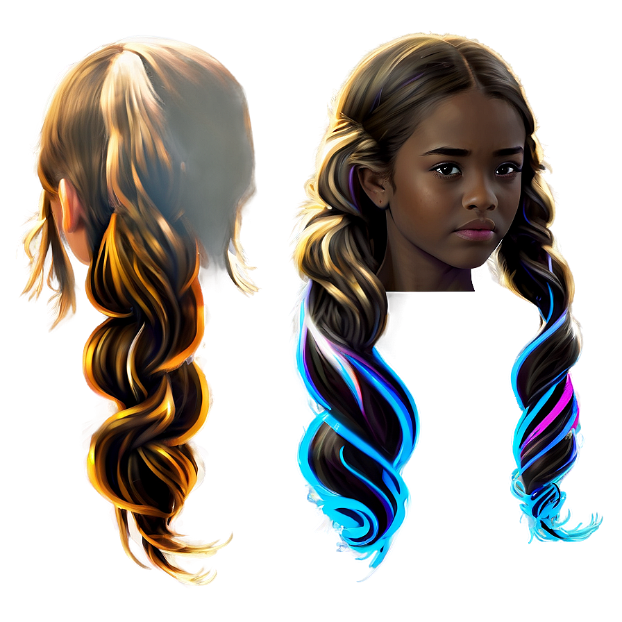 Girl Hair Side View Png Irr89 PNG image