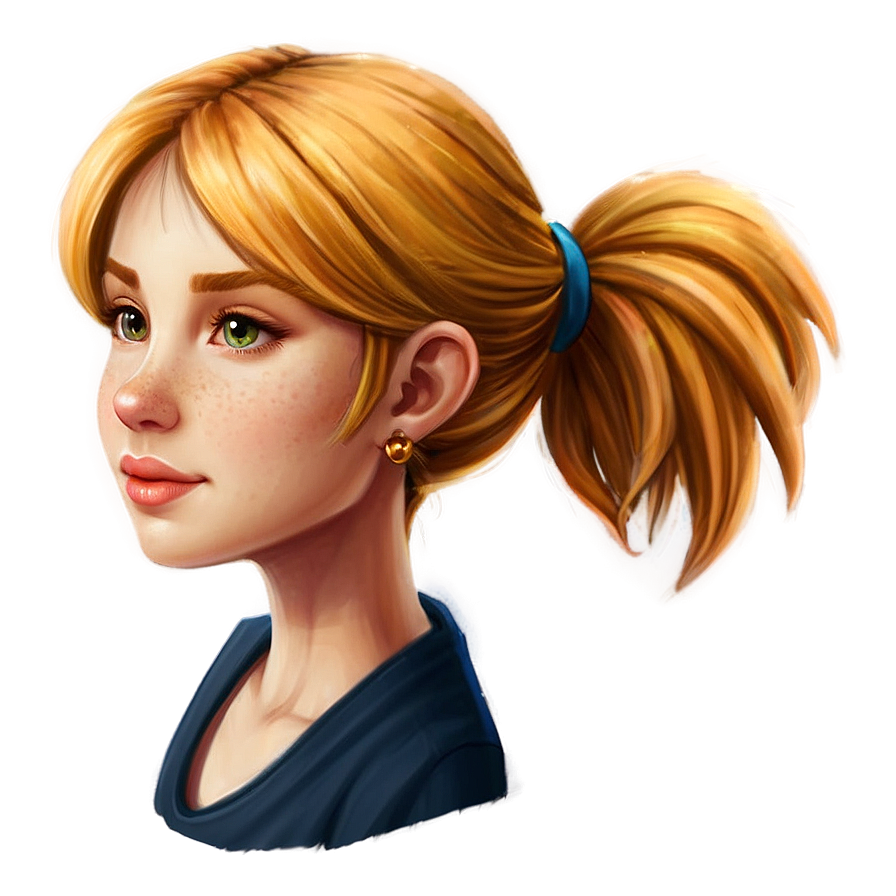 Girl Hair Sketch Png 06132024 PNG image