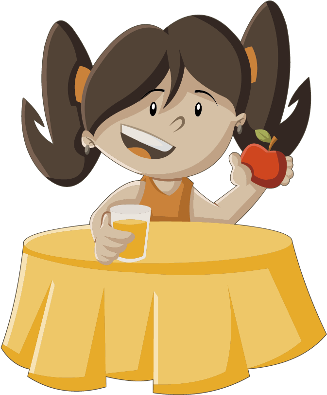 Girl Having Healthy Snack PNG image