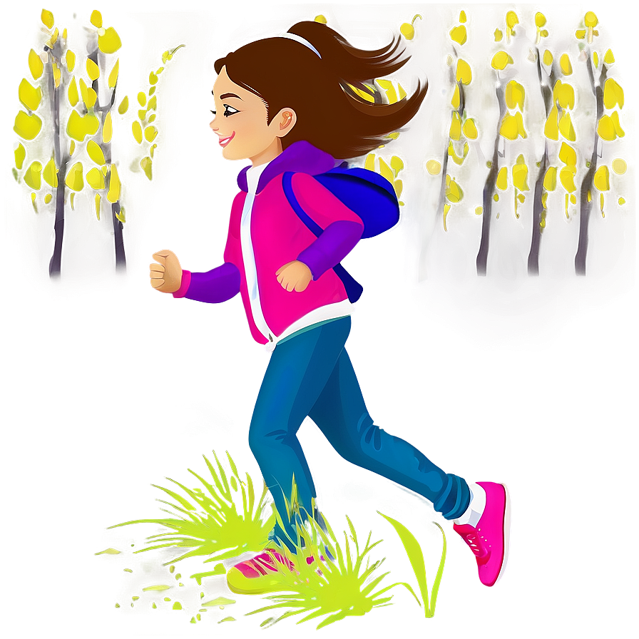 Girl Running Silhouette Png Opj PNG image