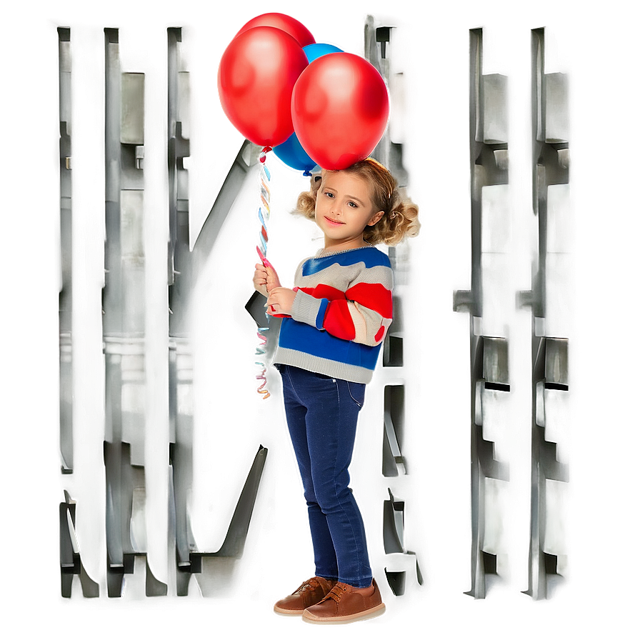 Girl With Balloon Png 05032024 PNG image