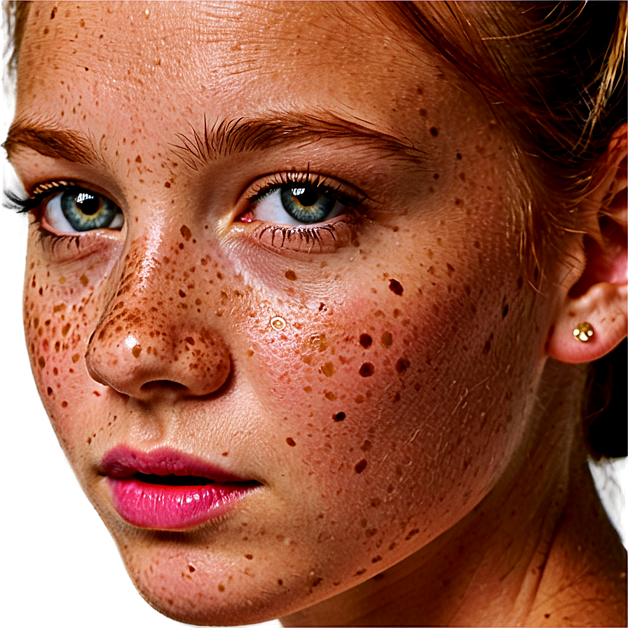 Girl With Freckles Png 06122024 PNG image