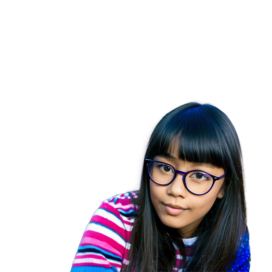 Girl With Glasses Png 85 PNG image