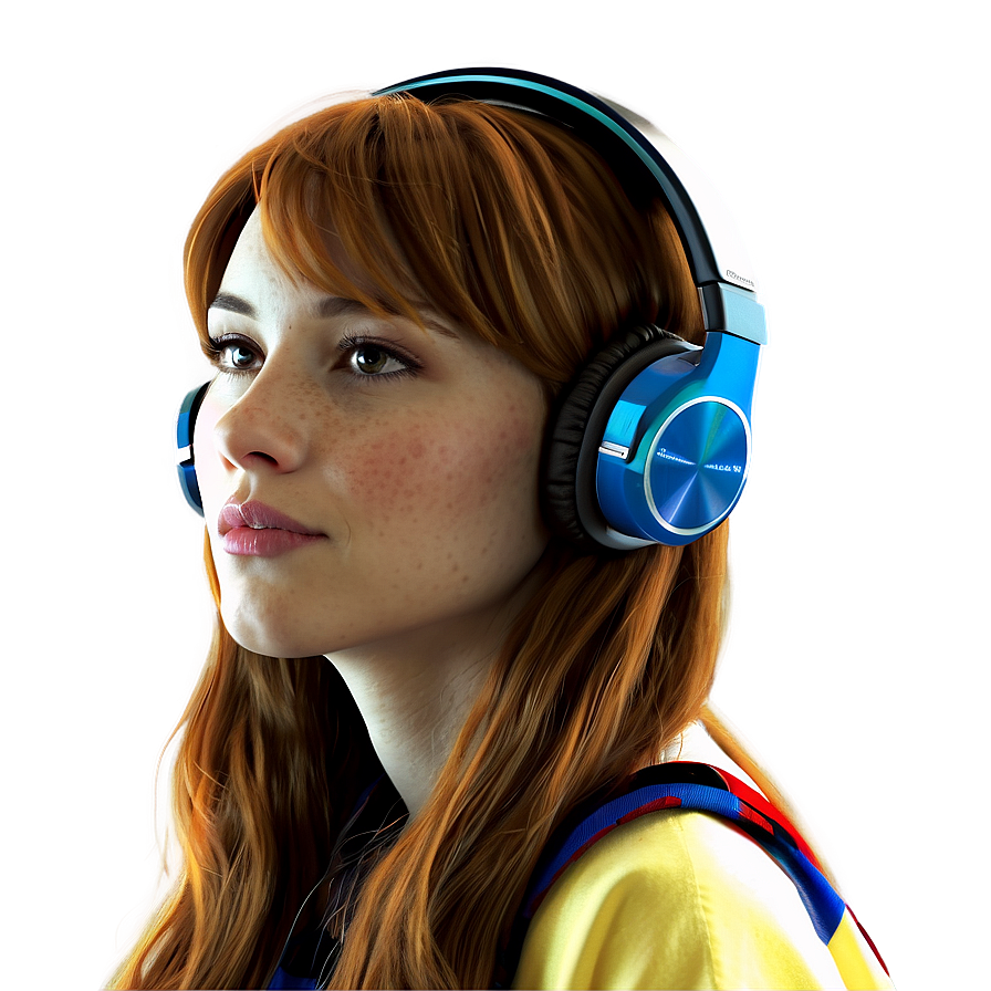 Girl With Headphones Png Rkw PNG image