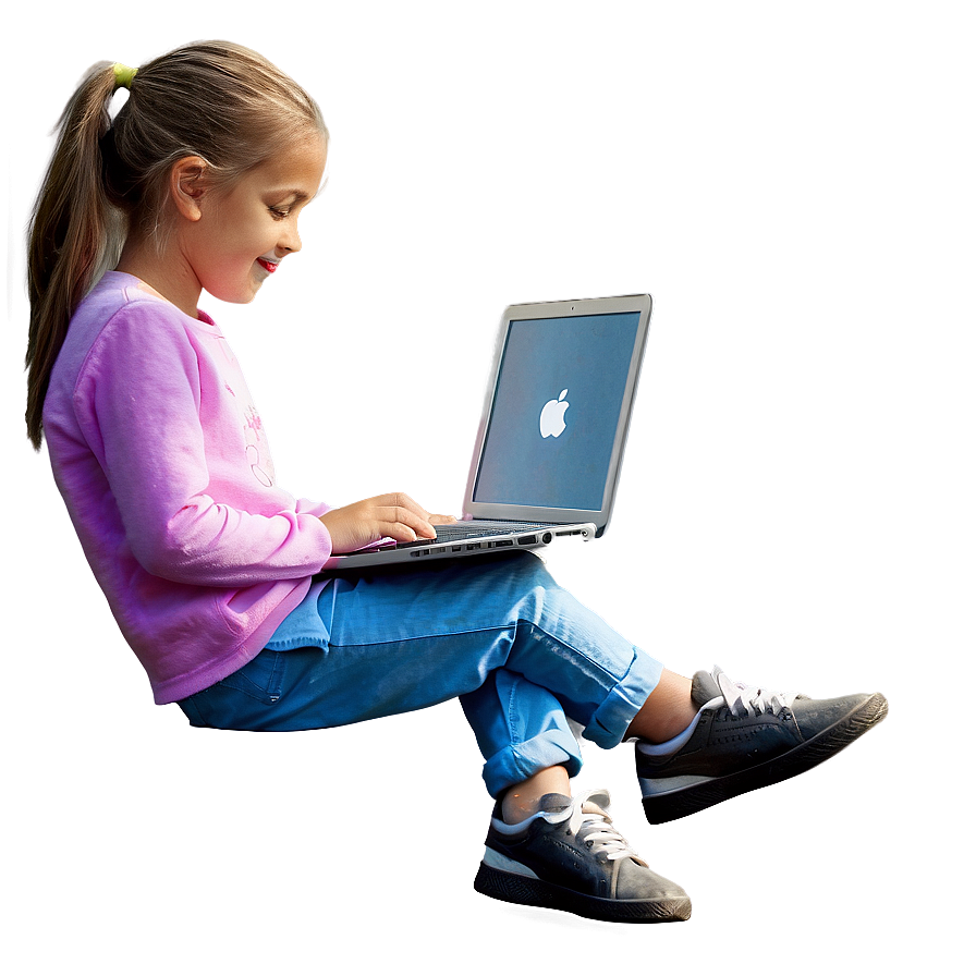 Girl With Laptop Png Qvp23 PNG image