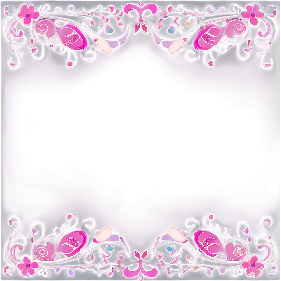 Girly Cute Border Png Yxj18 PNG image