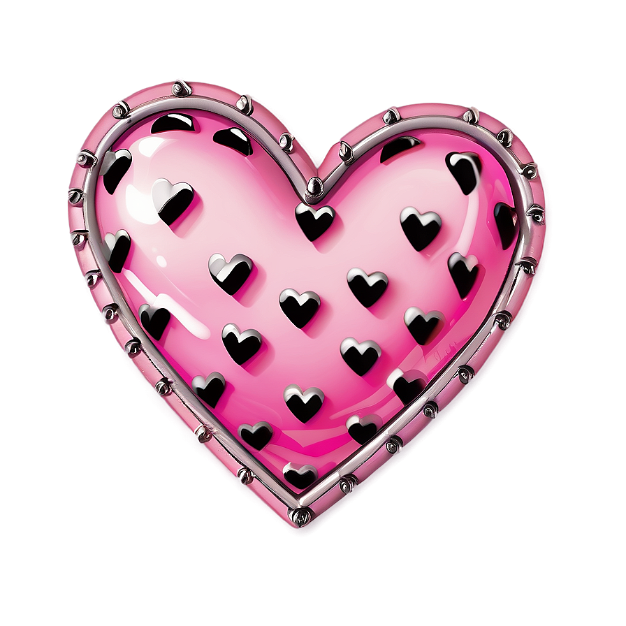 Girly Pink Heart Png 05232024 PNG image