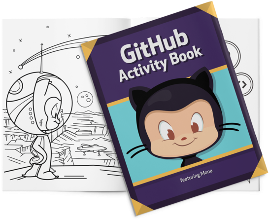 Git Hub Activity Book Mona PNG image
