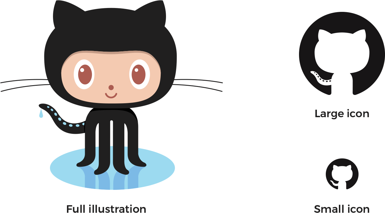 Git Hub Octocat Illustrationand Icons PNG image