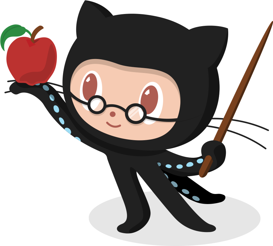 Github Mascot Octocat Teacher PNG image