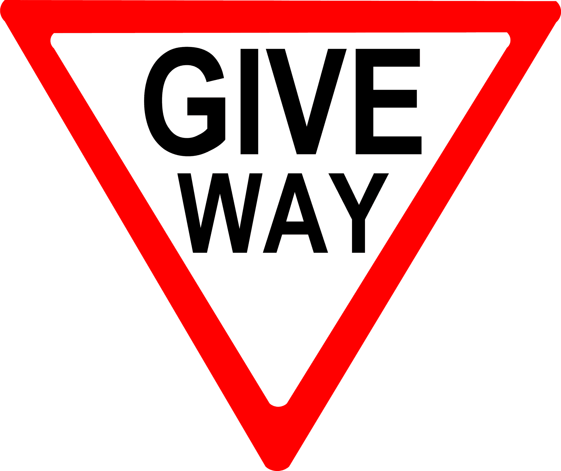 Give Way Traffic Sign PNG image